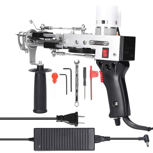 TFixol Electric Rug Carpet Tufting Weaving Machine Professional Flocking Device Industrial Embroidery Tool Cut-Pile Knitting Equipment
