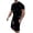 Black, variant on Plus Size Men's 2 Piece Outfits Colorblock Crewneck Short Sleeve Tee Elastic Waist Shorts Set Tracksuits Black XL