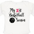 thumbnail image 4 of Inktastic My 1st Basketball Season Girls Long Sleeve Baby Bodysuit, 4 of 5