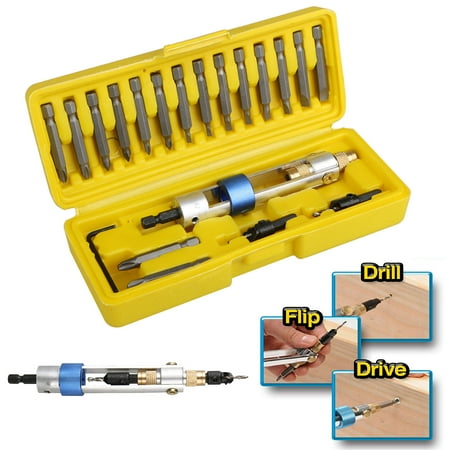 Drill Driver Accessory Set - TSV 20Pcs Half Time Drill Driver Swivel Head Quick-Change Driving Repair Tools Set