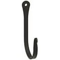 thumbnail image 2 of 4 Inch N Shaped Wall Mount Hook, Wrought Iron, Black- Saltoro Sherpi, 2 of 3