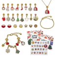 thumbnail image 1 of Pulsera navideña dorada con 24 cuadrículas, caja ciega, calendario, caja de regalo, joyería de cuentas, regalo navideño, 1 of 3