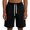 #19-Black&1223, variant on Hearthz Men Shorts Athletic Elastic Waist Drawstring Summer Beach Vacation Gym Shorts Men with Pockets