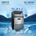 Auseo Commercial Ice Maker Machine, 100Lbs/Day, 45 Cubes/Batch in 1120