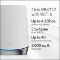 thumbnail image 2 of NETGEAR - Orbi AX4200 Tri-Band Mesh WiFi 6 System with Router + 1 Satellite Extender, 4.2Gbps (RBK752), 2 of 7