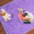 thumbnail image 6 of Soft Fluffy Area Rugs for Bedroom, 4 x 6 Feet Fluffy Shag Plush Shaggy Rug for Girls Kids Baby Teen Dorm Home Decor Aesthetic, Nursery for Living Room Christmas Decor (Purple), 6 of 7
