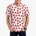 thumbnail image 2 of Salouo Cartoon Strawberry for Men's Short Sleeve Polo Shirts,Polo Shirts for Men Performance Short Sleeve Golf Shirt Athletic Casual Collared T-Shirt-Medium, 2 of 8