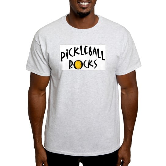 CafePress - Pickleball Rocks With Yellow Ball B T Shirt - Men's Classic Cotton T-Shirts