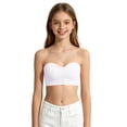 thumbnail image 3 of Miaoju Front Closure Bandeau Bra for Girls Comfortable Strapless Bra Wireless Tops Soft Breathable Bralette With Removable Straps Pads, 3 of 9