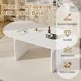 thumbnail image 5 of KATBOC Modern Dining Table and Chairs Set, 70in MDF Table with 4 Padded Boucle Chairs,Mid-Century for Home, Kitchen, Family Gatherings, White&White, 5 of 8