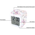 thumbnail image 4 of Reloj despertador con luz LED, 8 sonidos naturales, regalo para el día del niño, reloj digital con luz de horas para niñas, control con un toque, reloj de noche con fecha y temperatura, 4 of 7