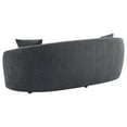 thumbnail image 6 of Brookside Velvet Upholstered Curved Sofa Dark Grey, 6 of 12