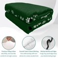 thumbnail image 4 of Quilts Full Size Bedding Set, Green Snowflake Christmas Lightweight Quilted Comforter, Xmas Snowflake Winter Modern Art Soft Reversible Bedspread Coverlet with Pillow Covers for All Season, 78" x 90", 4 of 9