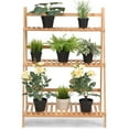 thumbnail image 2 of Topbuy Folding Flower Display Bamboo Garden 3Tier Plant Shelf, 2 of 7