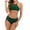 Green, variant on Ohufall Womens Bikini Swimsuits Mid Rise Two Piece Bathing Suits Halter Mesh Bikini Sets for Women Plus Size Swimwear
