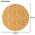 thumbnail image 6 of Yellow Puppy Dog Food Footprints Round Tablecloth 60"x60",Wrinkle Wipeable Table Cloth for Kitchen Dining Room Picnic Patio Party, 6 of 6
