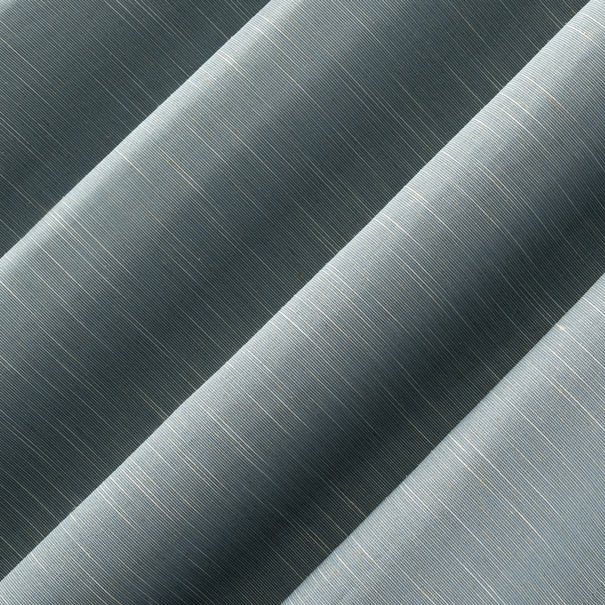 Archaeo Textured Linen Blend Total Blackout Grommet Top Curtain, 50"W X 96"L, Storm Blue
