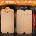 thumbnail image 3 of Xingzhi 100pack/lot Non-Stick Liner Mat For Air Fryer Convenient Replacement For Cooking 1Set, 3 of 6
