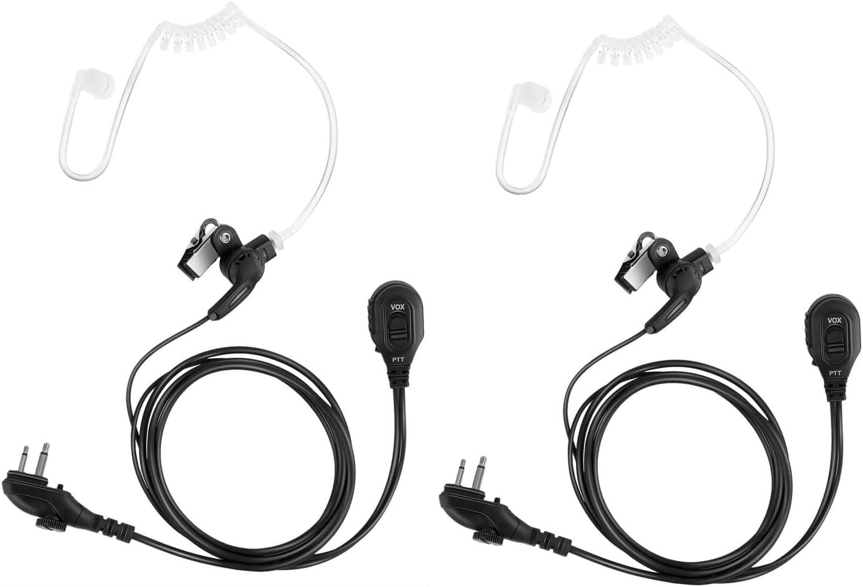 Auricular de radio VOX encubierto con micrófono PTT para walkie-talkie ...