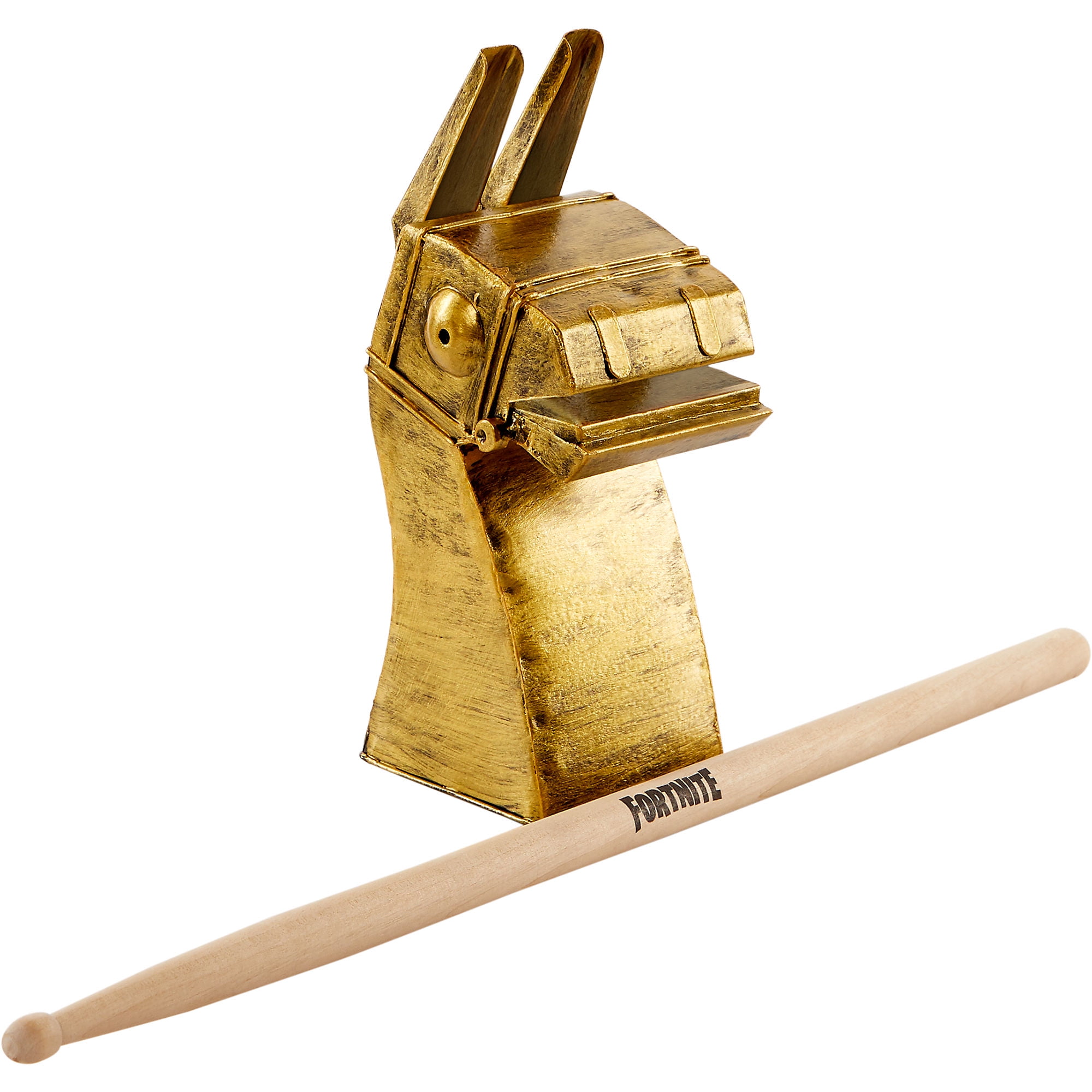 Llama Bell With Emote Hitting Stick and Plush Loot Llama Figure Set of 2 
