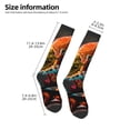 thumbnail image 2 of Naloa Classic Floral Blue Skate Shoes Thigh High Socks Extra Long Stretchy Sock Women Over Knee High Opaque Stocking Daily Wear, 2 of 6