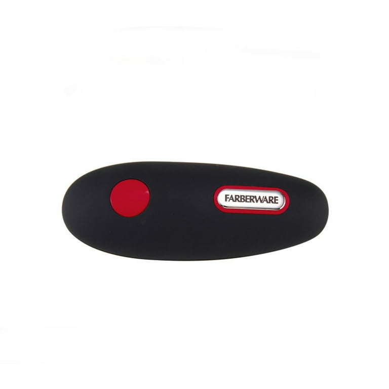 Farberware Hands-Free Battery-Operated Black Can Opener in Red - NEW