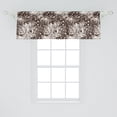 thumbnail image 2 of Ambesonne Botanical Window Valance with Rod Pocket, Sketchy Leaves Circles, 54" x 12", Dark Cocoa and White, 2 of 2