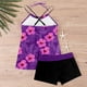 thumbnail image 5 of TaTaai Floral Print Two Piece Bikini Set, Women's Backless Swimsuit with Split Design, Removable Padding for Beach and Vacation Gift, 5 of 7