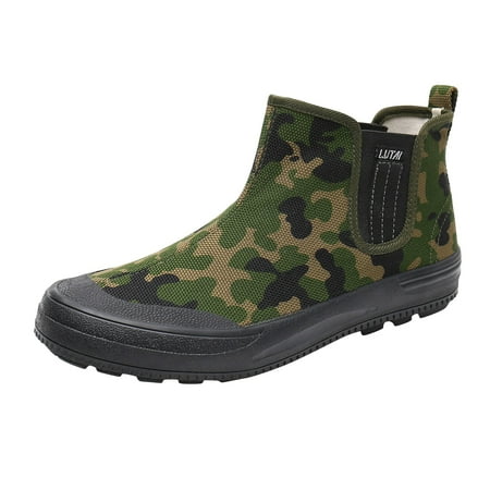 

Fsqjgq Shoes Men Shoes Breathable Canvas Men Shoes Autumn Rubber Soled High Top Shoes Labor Shoes Mens Shoes 501 Camouflage 42