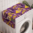 thumbnail image 1 of Geometric Washing Machine Organizer, Memphis Style Funny Triangles Dots Zigzags Stars and Waves, Anti-slip Fabric Top Cover for Washer and Dryer, Yellow Purple, by Ambesonne, 1 of 1