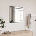 thumbnail image 1 of vidaXL Wall Mirror Black 60x60 cm Square Iron, 1 of 5