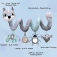 thumbnail image 3 of Espiral para cochecito, juguetes colgantes para cochecito, espiral de actividad, juguete de peluche para niños pequeños, niños y niñas, juguete educativo (zorro (gris)) oso de fresa  Electrónica, 3 of 5