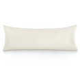 thumbnail image 1 of Funda de almohada corporal Oubonun, 100% algodón, 800 hilos, 21 x 54 cm, color crema, 1 of 7