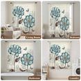 thumbnail image 5 of Blue Tulip Semi Sheer Curtains Drapes for Living Room,Bedroom,French Doors Window 84 Inches Long,Vintage Floral Leaves Butterfly Plants Beige Rod Pocket Chiffon Curtain Drapery Voile Draperies Panel, 5 of 8