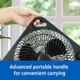 thumbnail image 4 of Mainstays New 9-inch Box Indoor Comfort Personal AC Electric Fan, 3 Speeds, Black, 4 of 8