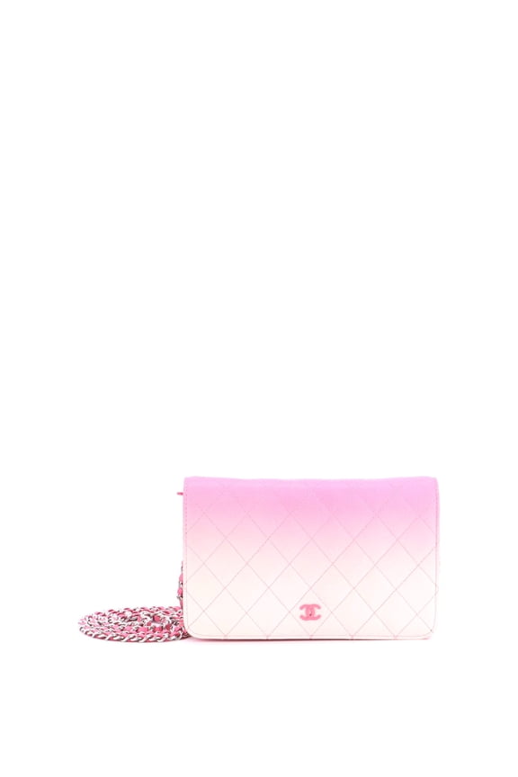 Pre-Owned Wallet on Chain Quilted Ombre Lambskin By Rebag