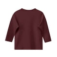 thumbnail image 4 of Back To School Outfits for Girls Cute Tops for Girls 3/4 Sleeve Novetly Letter Print Girls Shirts Crew Neck Soft Casual Clothes for Teen Girls Tunic Tops Wine 9-10 Years, 4 of 4