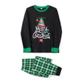 thumbnail image 3 of Miaouyo Christmas Family Pajamas Matching Set Letter Leaf Print Holiday Home Sleepwear Outfits, 3 of 10