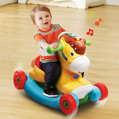 VTech Gallop and Rock Learning Pony, Electronic Motion-Activated Pretend Play Ride-on Toy