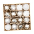 thumbnail image 3 of 16 bolas navideñas colgantes brillantes para colgar. Blanco plateado, 3 of 9