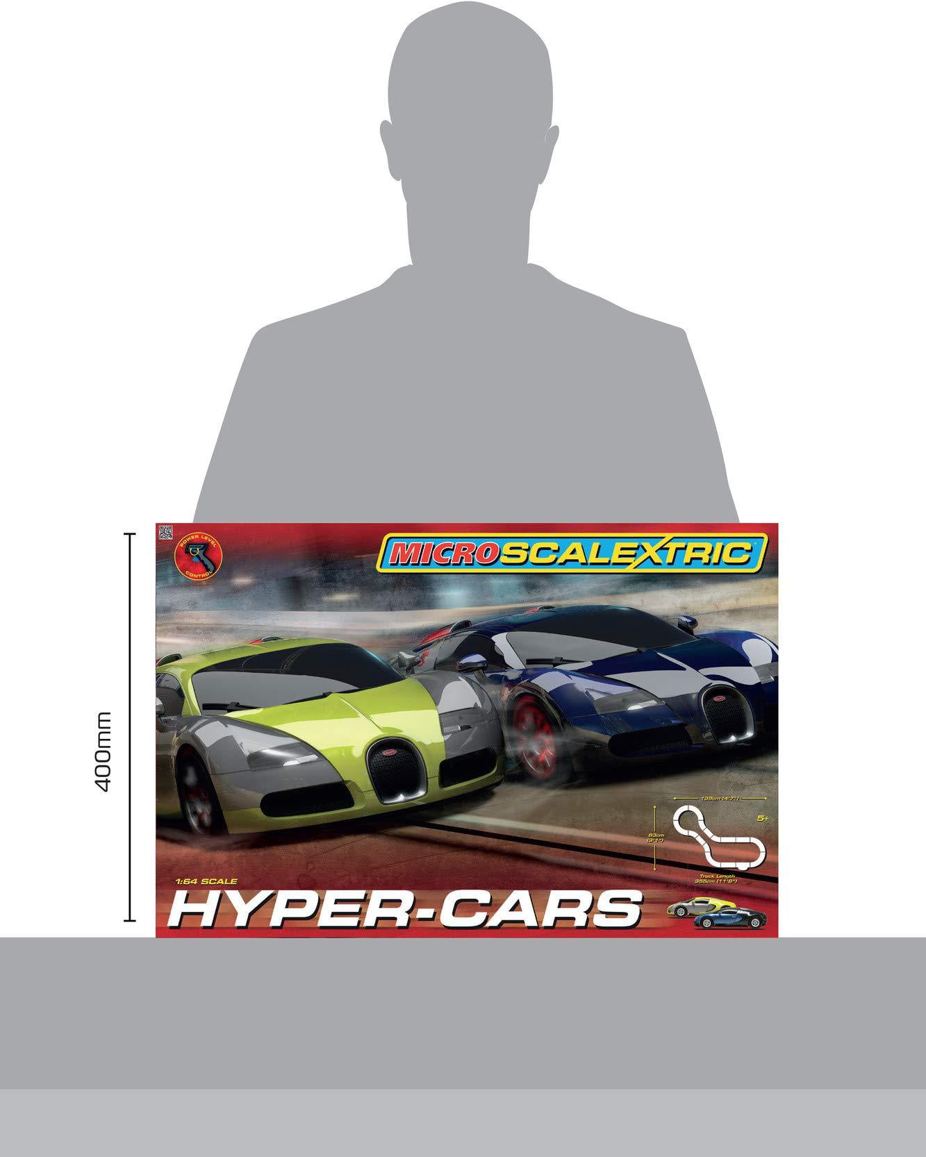 2015 Micro Scalextric Bugatti Veyron HYPER HO Slot Car Race Set 1 64 G1108 for sale online 