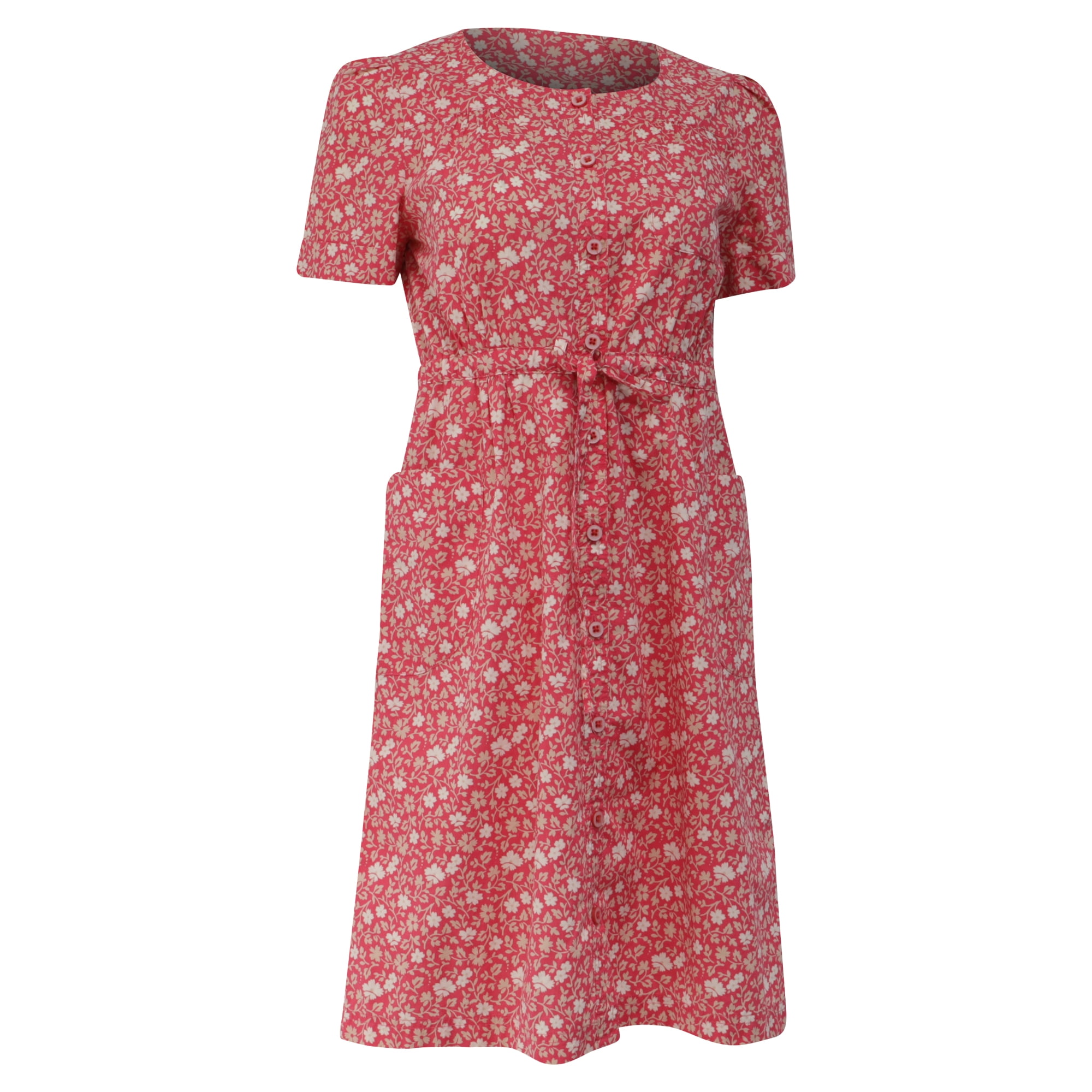 fitted 50s dress Size 12 Roses Cocktail Dress - 1950s Large Fitted Faux Silk Dress