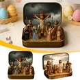 thumbnail image 1 of Luiuiu 2Pcs Mini Nativity Set in a Tin Box, Handcrafted Resin Christmas Scene for Tabletop Decor, Birth of Jesus with Holy Family Sheep & Jesus Figurines,Small Religious Christmas Decor, 1 of 5