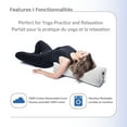 thumbnail image 2 of YOGAVNI Yoga Bolster - Long Rectangular -100% Cotton Cover & Cotton Batting Fill - 28in x 10in x 6in - Weight: 11lb/5kg - Off White, 2 of 6
