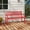 Red, variant on Costway 50" Outdoor Garden Bench with Geometric Lattice Backrest Armrests and Slatted Seat Black