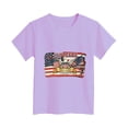 thumbnail image 4 of TOWED22 Kid 4th of July T-Shirts Boys Girls American Flag Shirt Patriotic Top Short Sleeve Tees(Light Purple,1-2 Y), 4 of 4