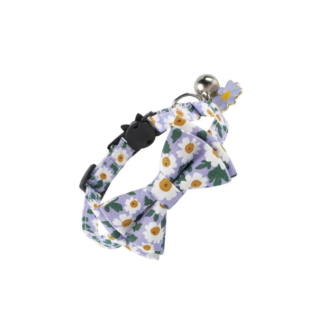 Collar de gato Greeniant con pajarita y campana ajustable para gatito y cachorro Numero 3