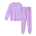 thumbnail image 5 of Elegyee Girls Pajama Sets Bow Print Long Sleeve Top Pants PJ Set Sleepwear(3-14 Years), 5 of 6