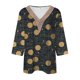 thumbnail image 2 of Gibobby Playeras Mujer Camisetas Cuello V Camiseta cómoda manga corta con cuello en V estampada estilo occidental informal para mujer(Amarillo,XL), 2 of 4