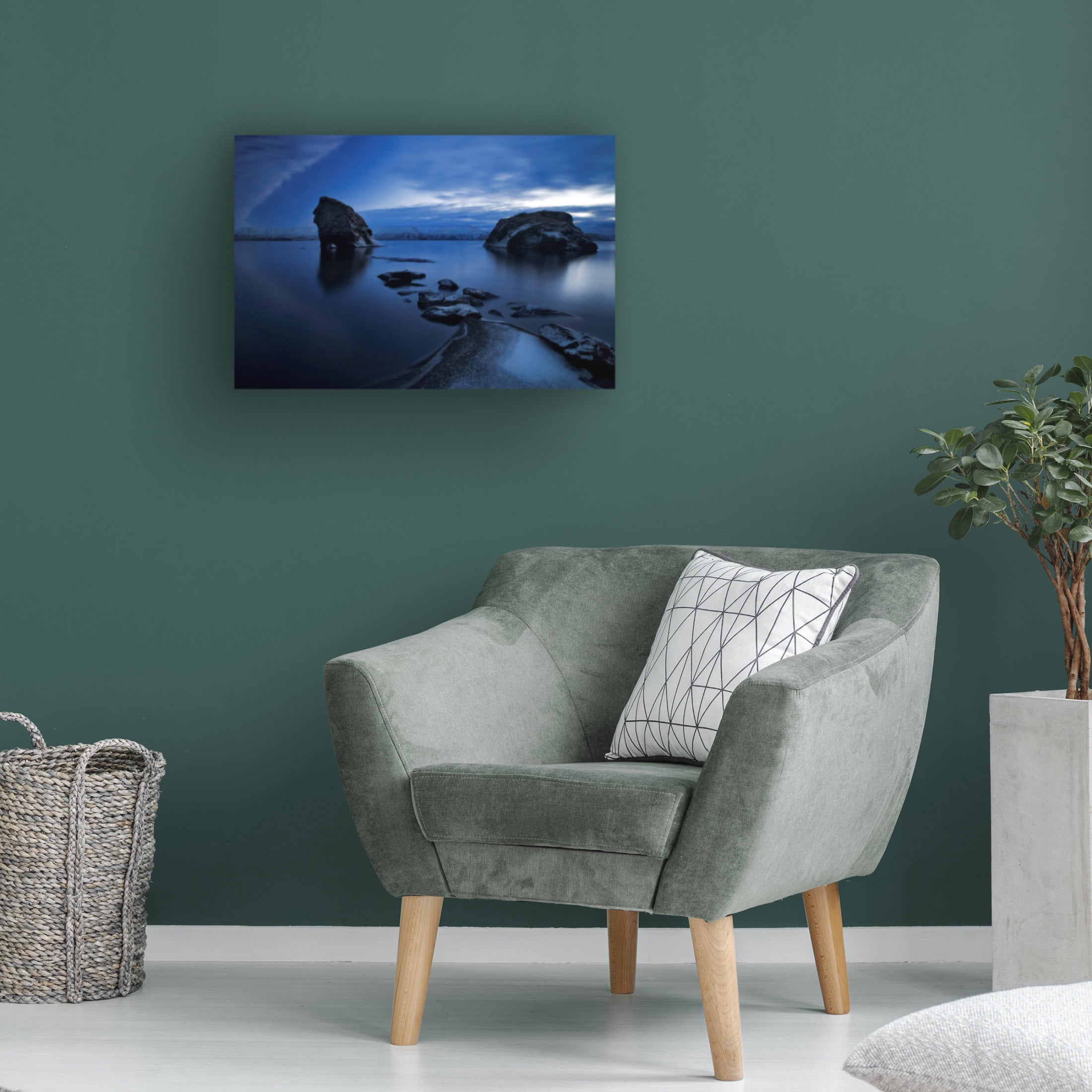 Canvas Wall Art - Bragi Ingibergsson - 'Blues' Wall Art for Living Room, Bedroom, or Office D?cor by Trademark Fine Art - 24 x 16 Inches